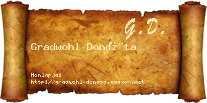Gradwohl Donáta névjegykártya
